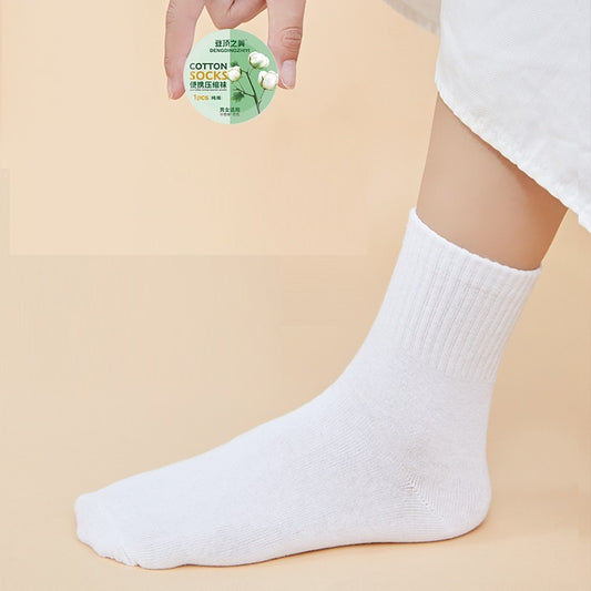 Disposable Pure Cotton Compression Socks